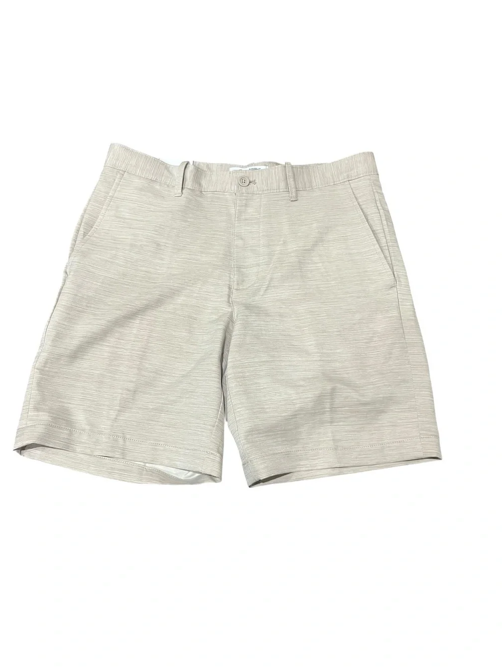 Original Penguin Men's Light Beige Flat-Front Shorts